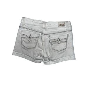 Levi’s white denim midi shorts 5‎